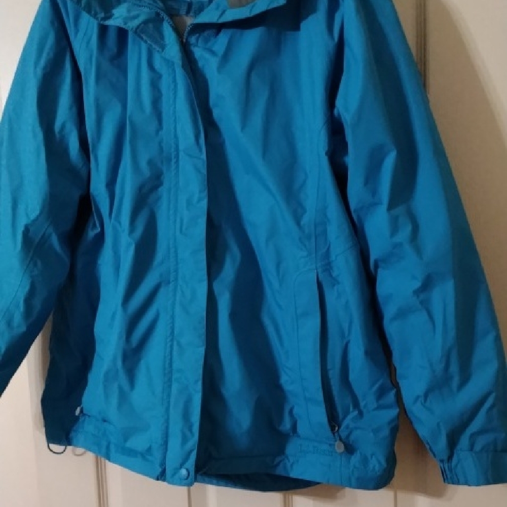L.L. Bean Blue Rain Jacket - Picture 2 of 6